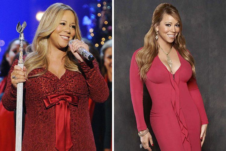 Photo of Mariah Carey who gained 70 lbs after her pregnancy