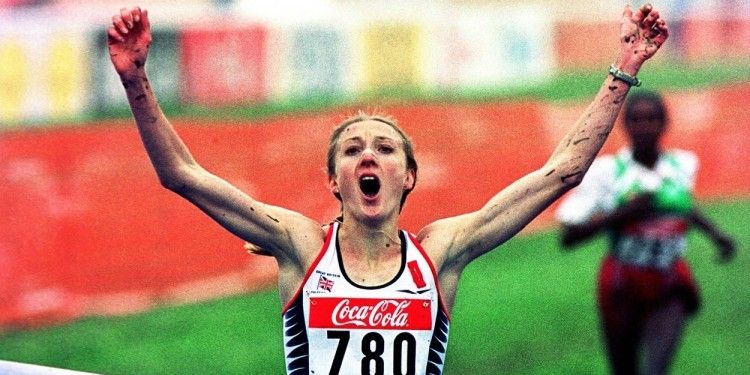 Photo of a runner, Paula Radcliffe who suffers from asthma