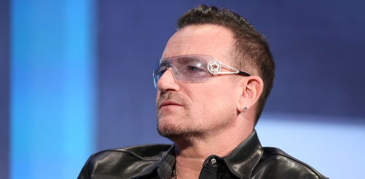 Photo of Bono who suffered from glaucoma