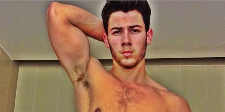 Workout addict Nick Jonas in the gym.