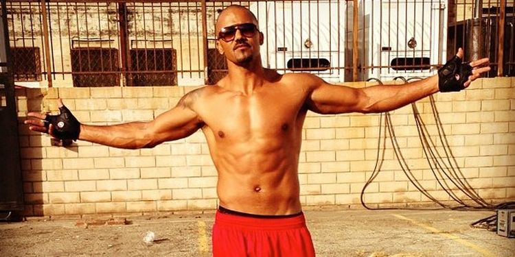 Workout addict Shemar Moore after the training.