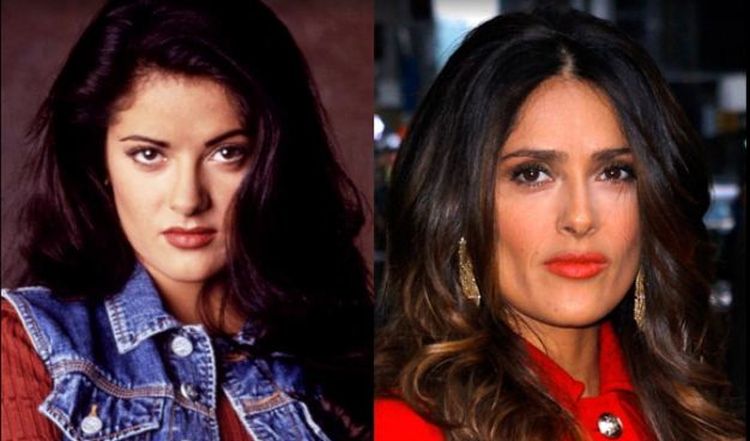 Photo of Salma Hayek Before And After Rhinoplasty 