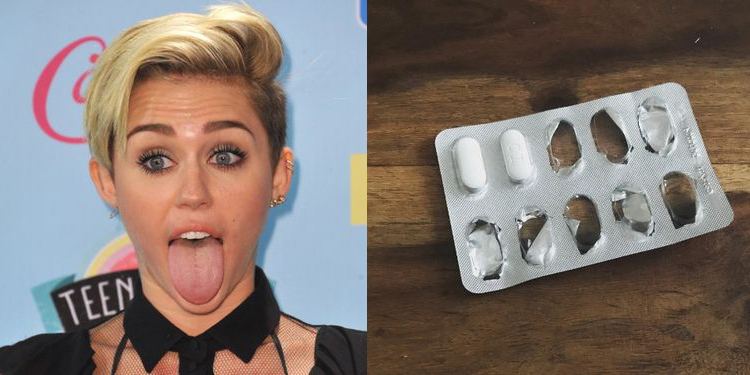 Image of Miley Cyrus who suffers from allergy