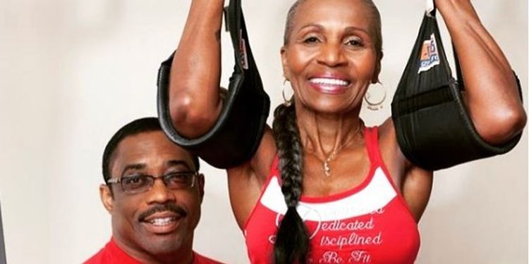 Image of Ernestine Shepherd one of the strongest seniors in the world