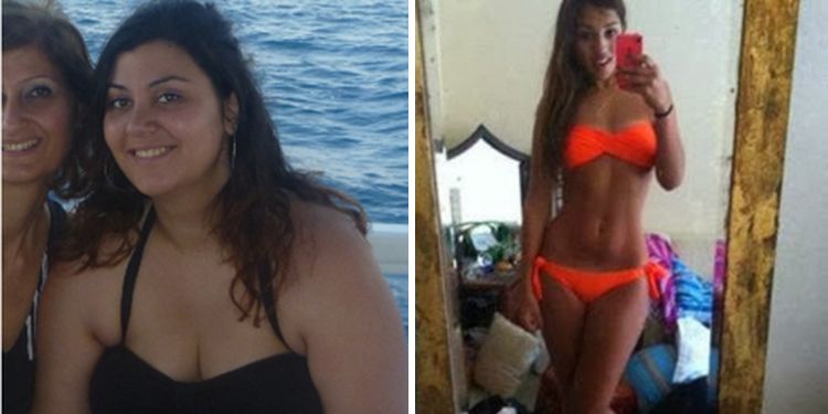 Image of Yasmeen before and after natural weight loss transformation