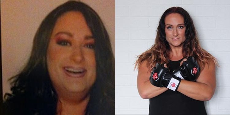 Image of Andrea Benudiz before and after natural weight loss transformation