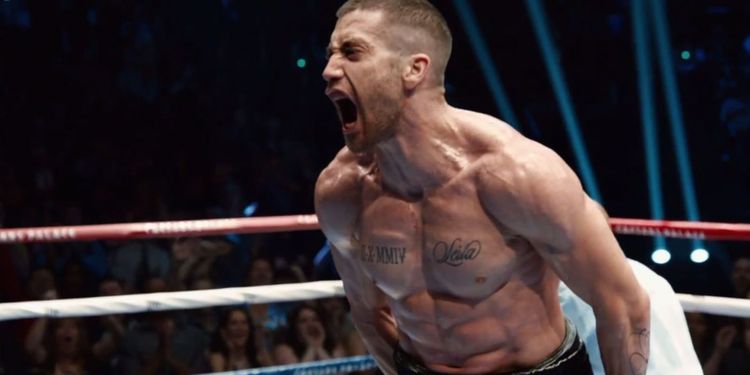 Photo of Jake Gyllenhaal in Southpaw movie looking ripped