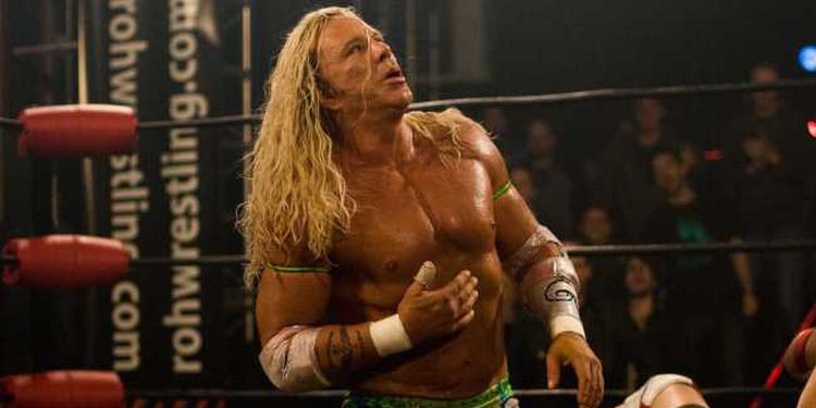 Photo of Mickey Rourke in Wrestler looking shredded