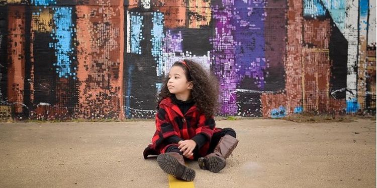 image of a curly haired girl