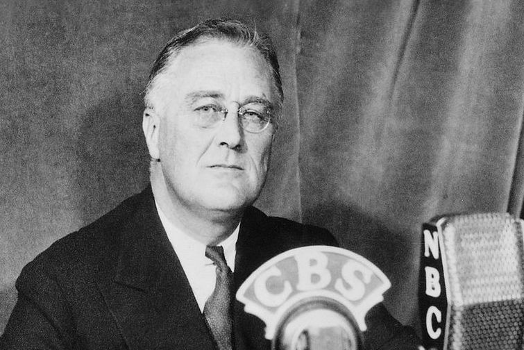 Photo of Franklin Delano Roosevelt who suffered polio paralysis