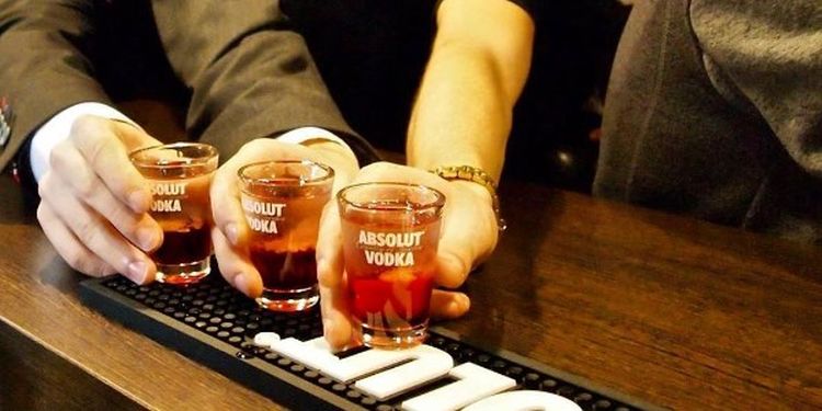 Image of three shots of vodka