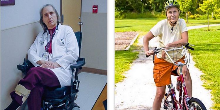 Image of Terry Wahls in a wheelchair