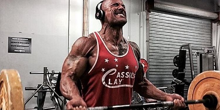 Dwayne Johnson's workout routine: weightlifting