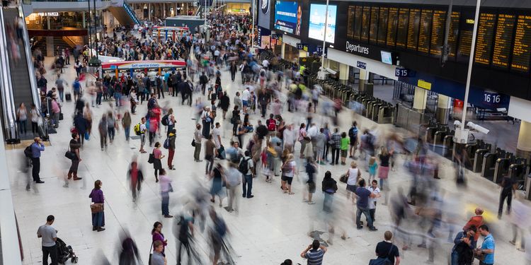 Photo of London Waterloo Interior Rush Hour 1, London, UK