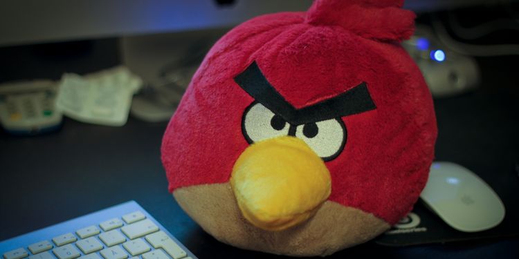 Photo of plush angry bird toy