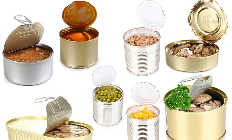 Photo of different canned foods