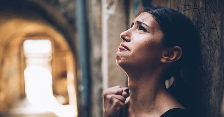 Photo of woman crying