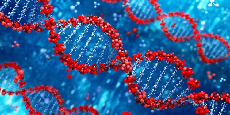 Illustration of DNA chains