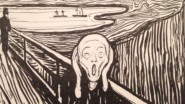 Image of Edward Munch's Scream Variation - Litography