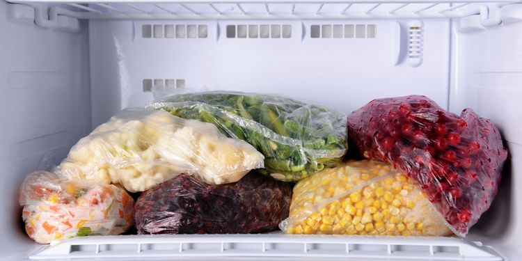 Photo of a vegetables in deep freezer