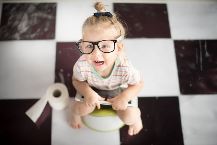 Girl on Potty