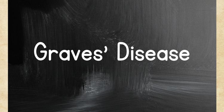 Image of text GRAVES' DISEASE on black board