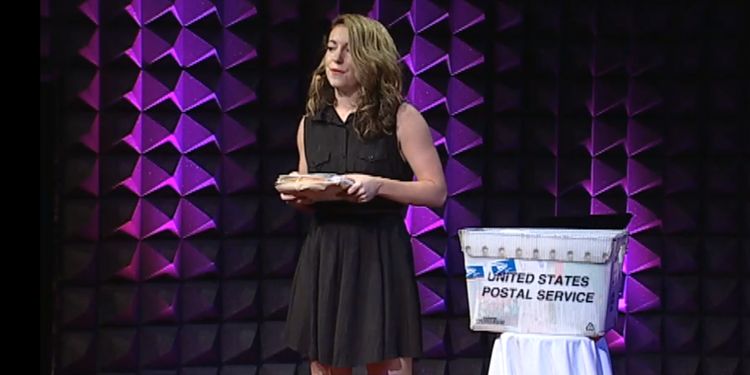 Photo of Hannah Brencher On Stage At TED Talks