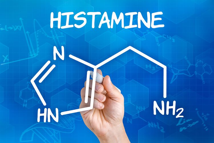 Illustration of histamine molecule