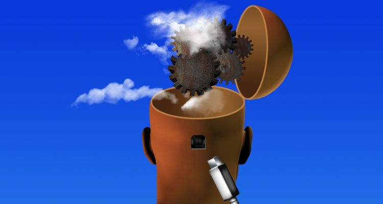 Illustration of brain fog