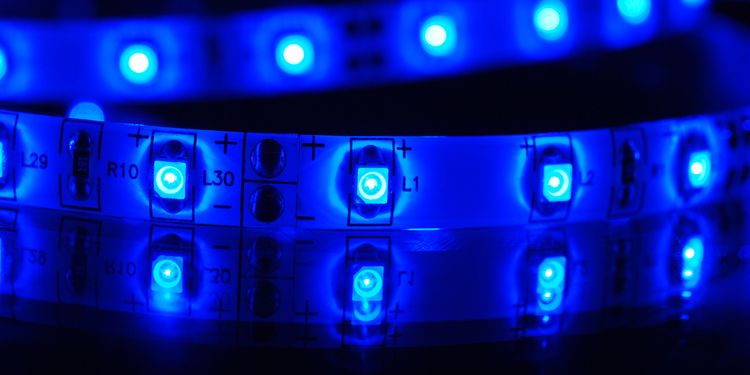 Photo of blue LED strip