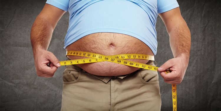 Man With Overweight Abdomen