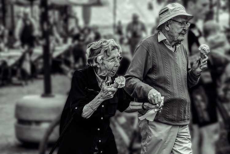 Margaret and Earl Eating Ice Cream