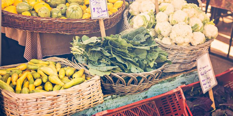 Photo of organic vegetables at the market