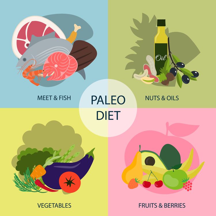 Illustration of Paleo Diet ingredients