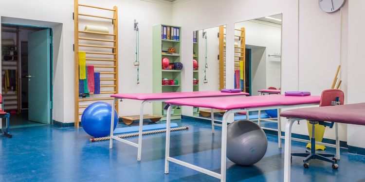 Photo of empty room in physiotherapy clinic