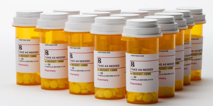 Photo of bottles of prescription drugs