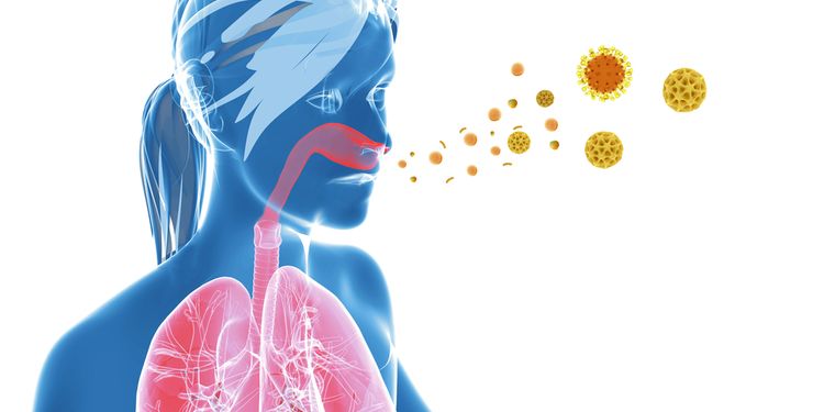 Illustration of respiratory infection