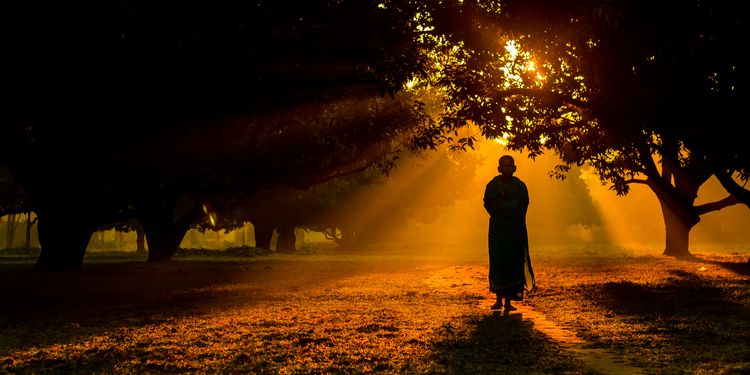 Photo of Buddhist monk in Bangladesh