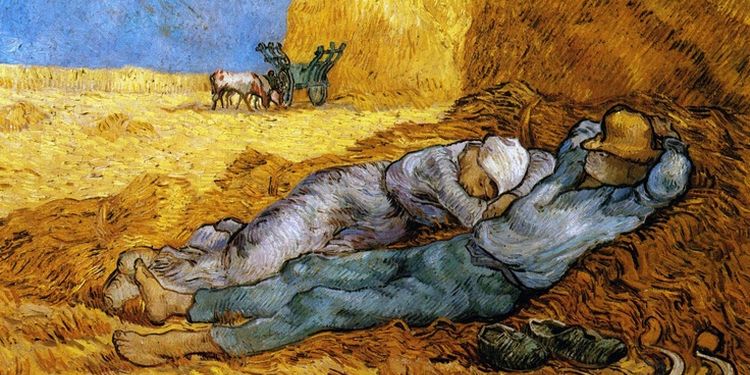 Painting: La Siesta By Vincent Van Gogh