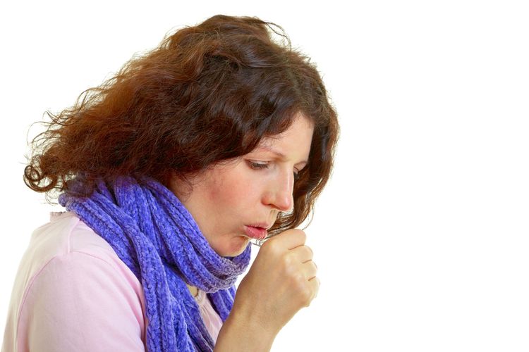 Photo of a Woman Coughing