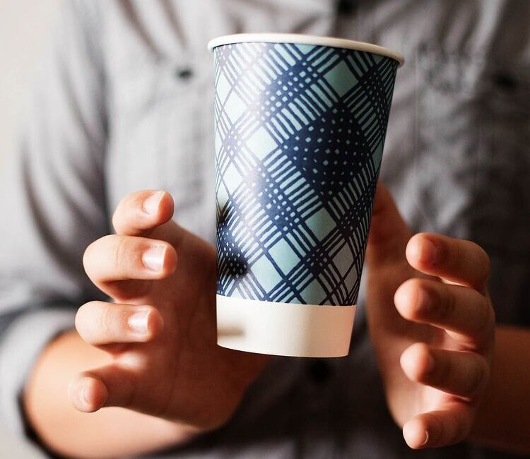 floating coffee cup