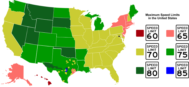 speed limits map