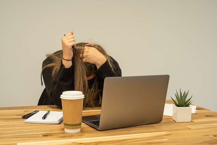 woman,stressed,work,laptop,job